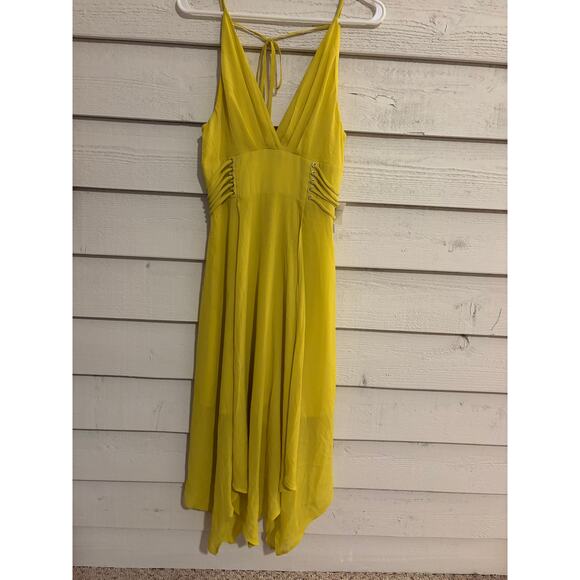 Cefian High Low Chiffon Halter Dress Lace Up Waist Boho Summer Festival Size S - Picture 2 of 7